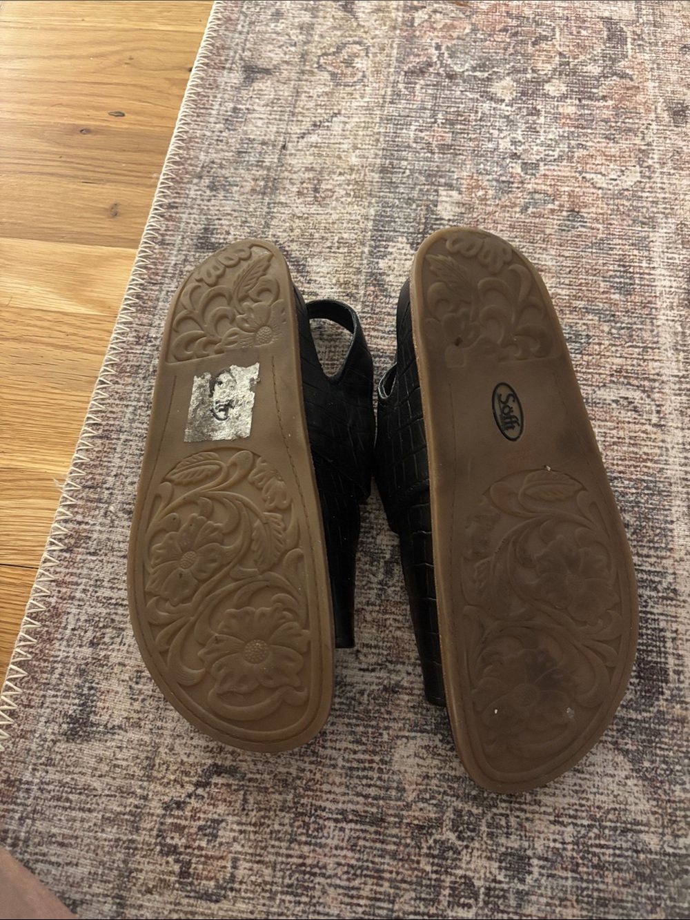 Sofft Embossed Leather Sandals - Picture 4 of 6